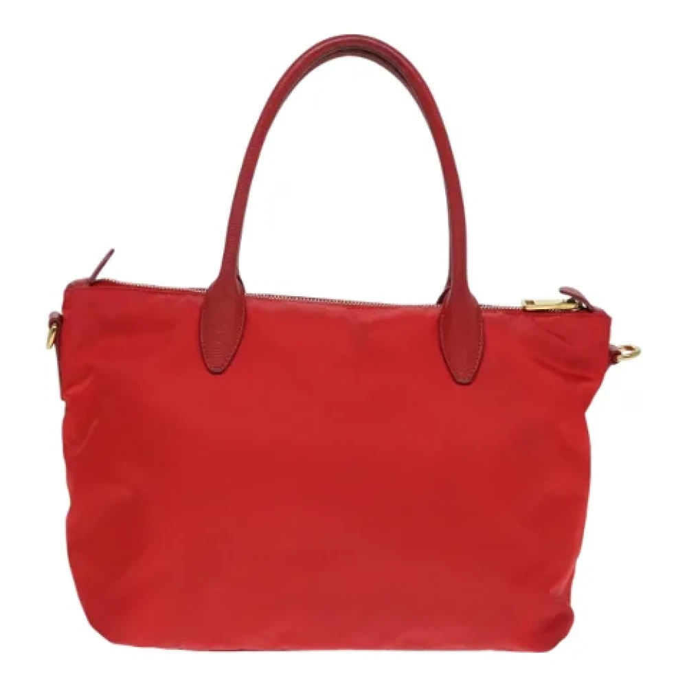 Prada Vintage Pre-owned Leather handbags Red Dames