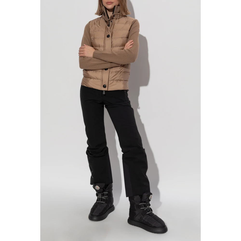 Moncler Vest met dons inzetstuk Brown Dames