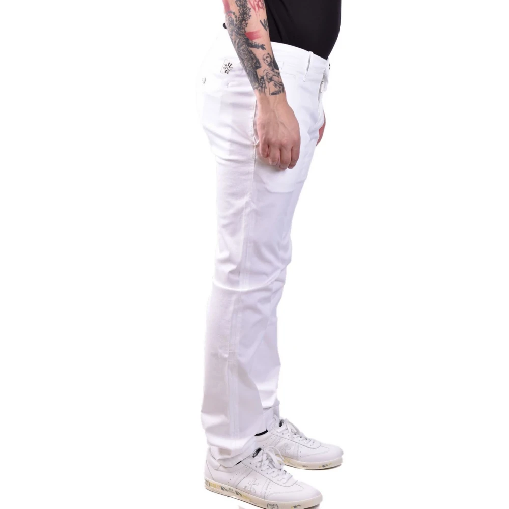 Jacob Cohën Slim-Fit Jeans voor Mannen White Heren