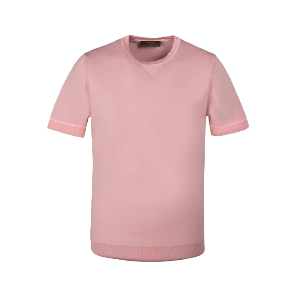 Moorer Men's Pink Round-Neck Knitwear, 2XL, Jumper