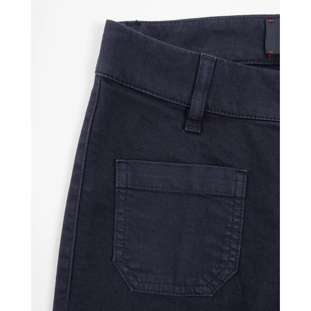 Seafarer Francoise Flared Jeans met Logo Details Blue Dames