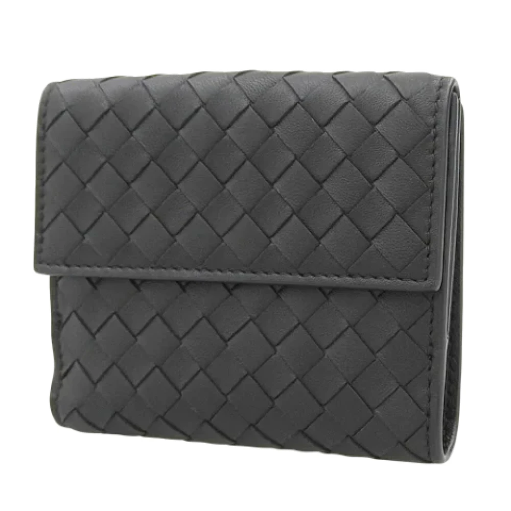 Bottega Veneta Vintage Pre-owned Leather wallets Black Dames