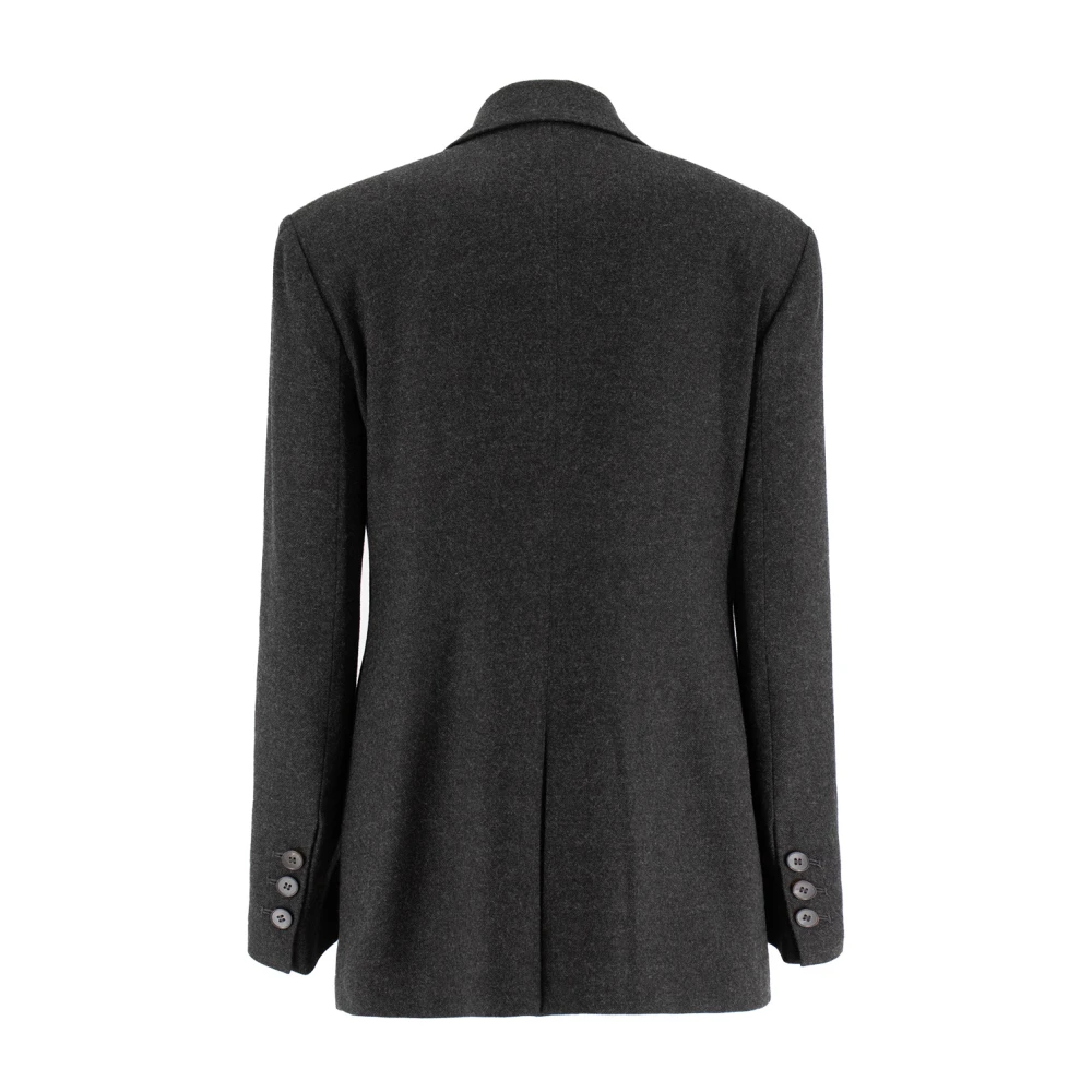 Antonelli Firenze Elegante Op Maat Gemaakte Melange Jas Gray Dames