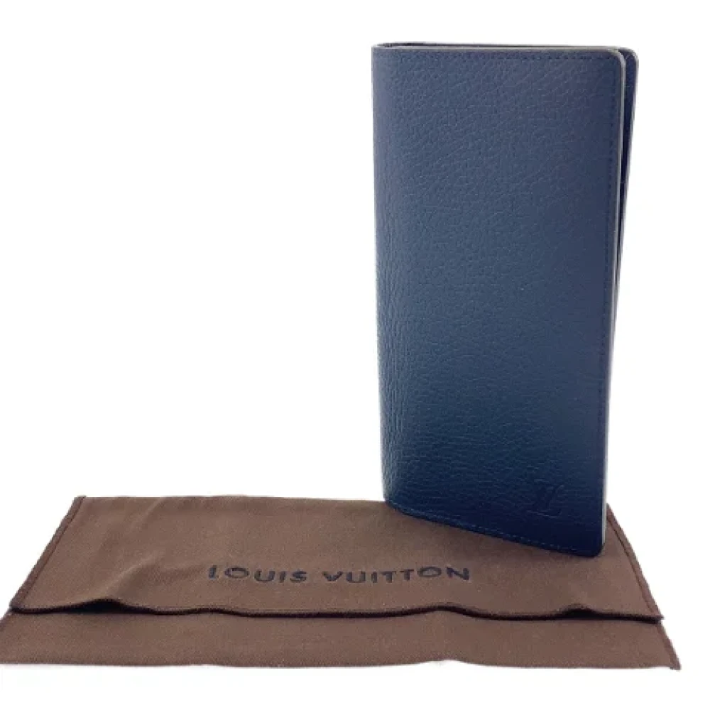 Louis Vuitton Vintage Pre-owned Leather wallets Blue Heren
