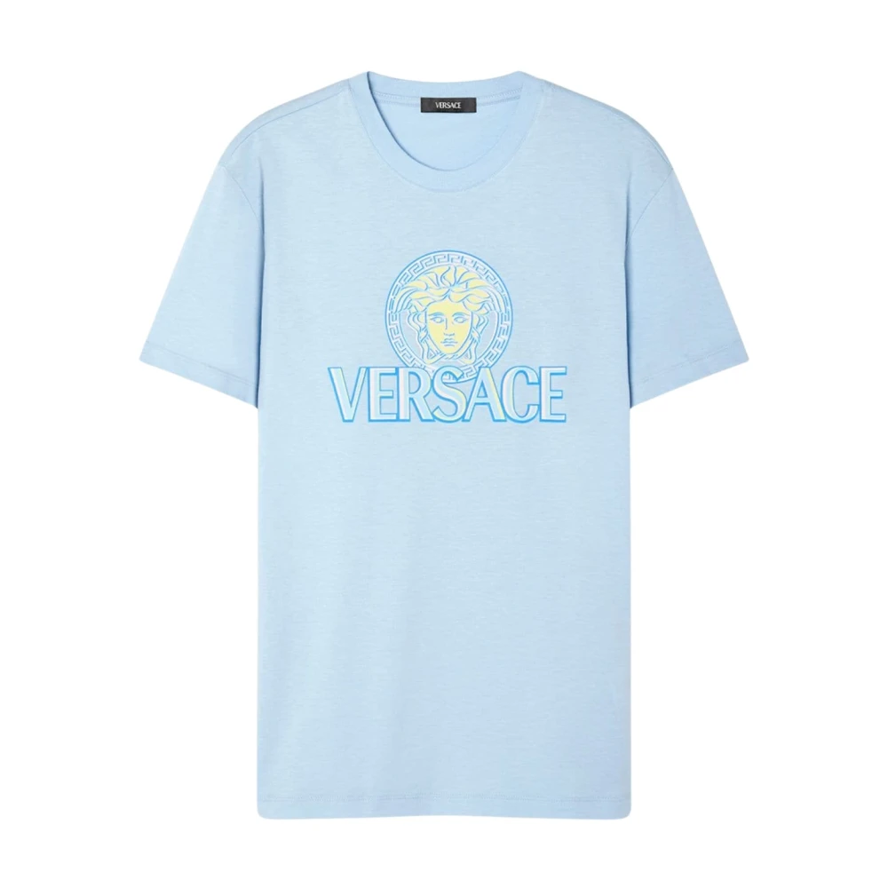 Versace Medusa Head Logo T-shirt Blue Heren