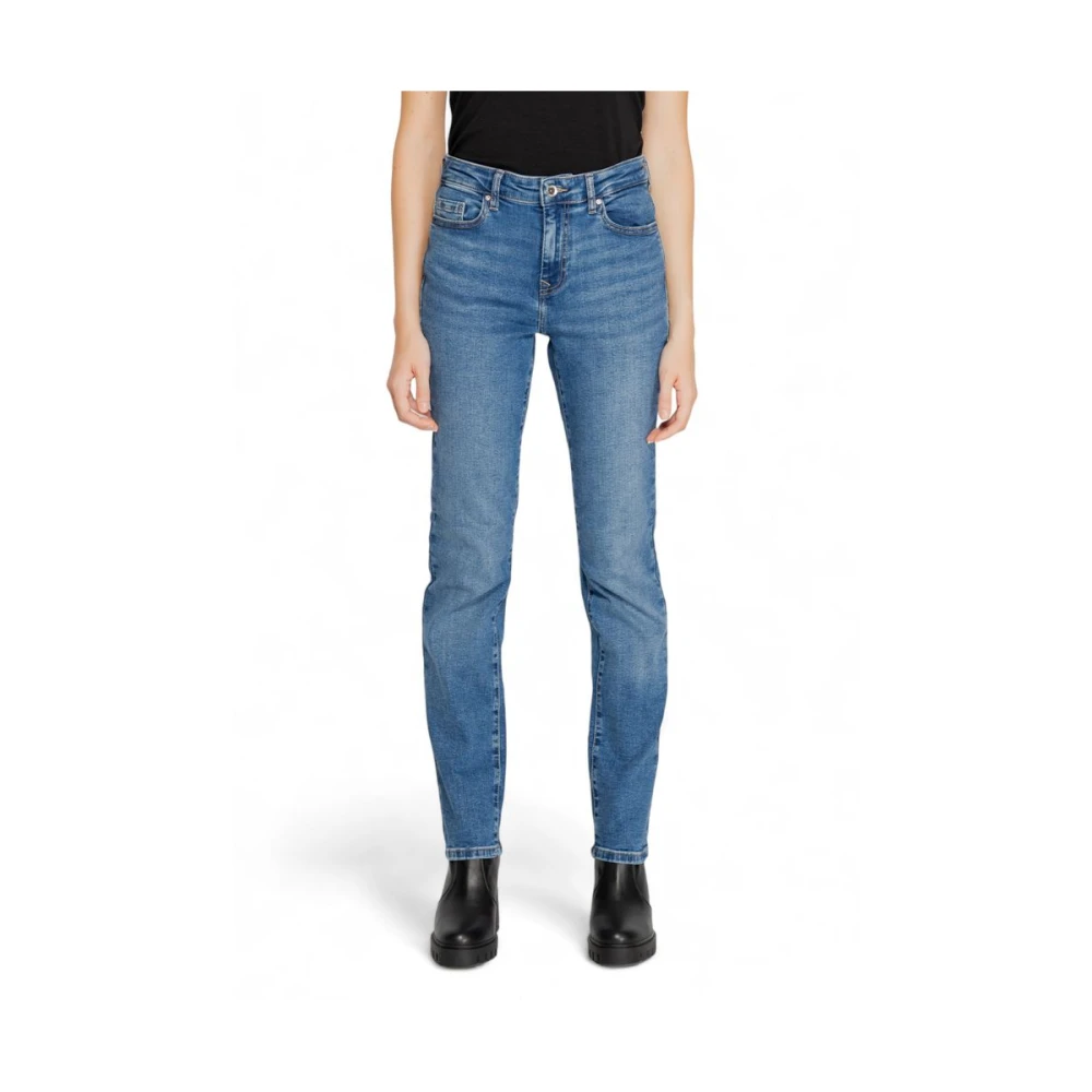 Only Blauwe Katoenen Jeans & Broek Blue Dames