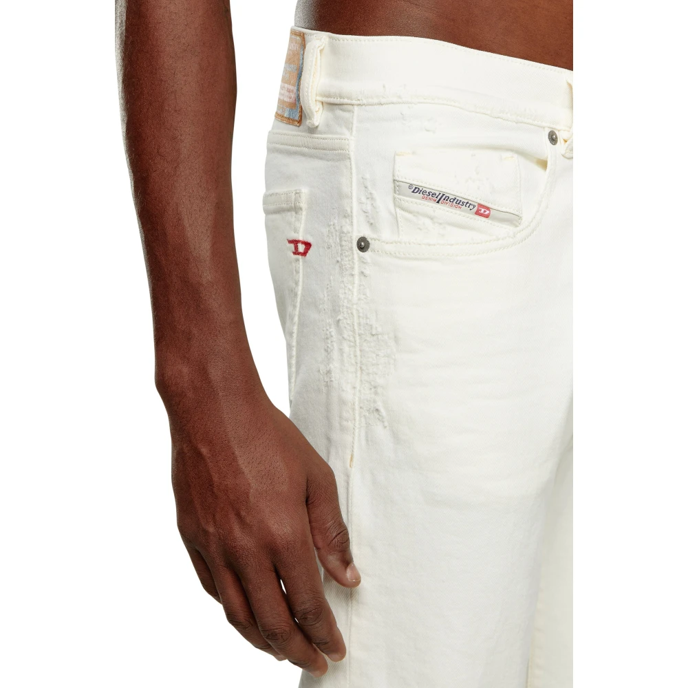 Diesel Witte Straight Jeans voor Mannen White Heren