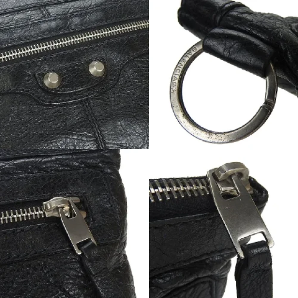 Balenciaga Vintage Pre-owned Leather clutches Black Dames