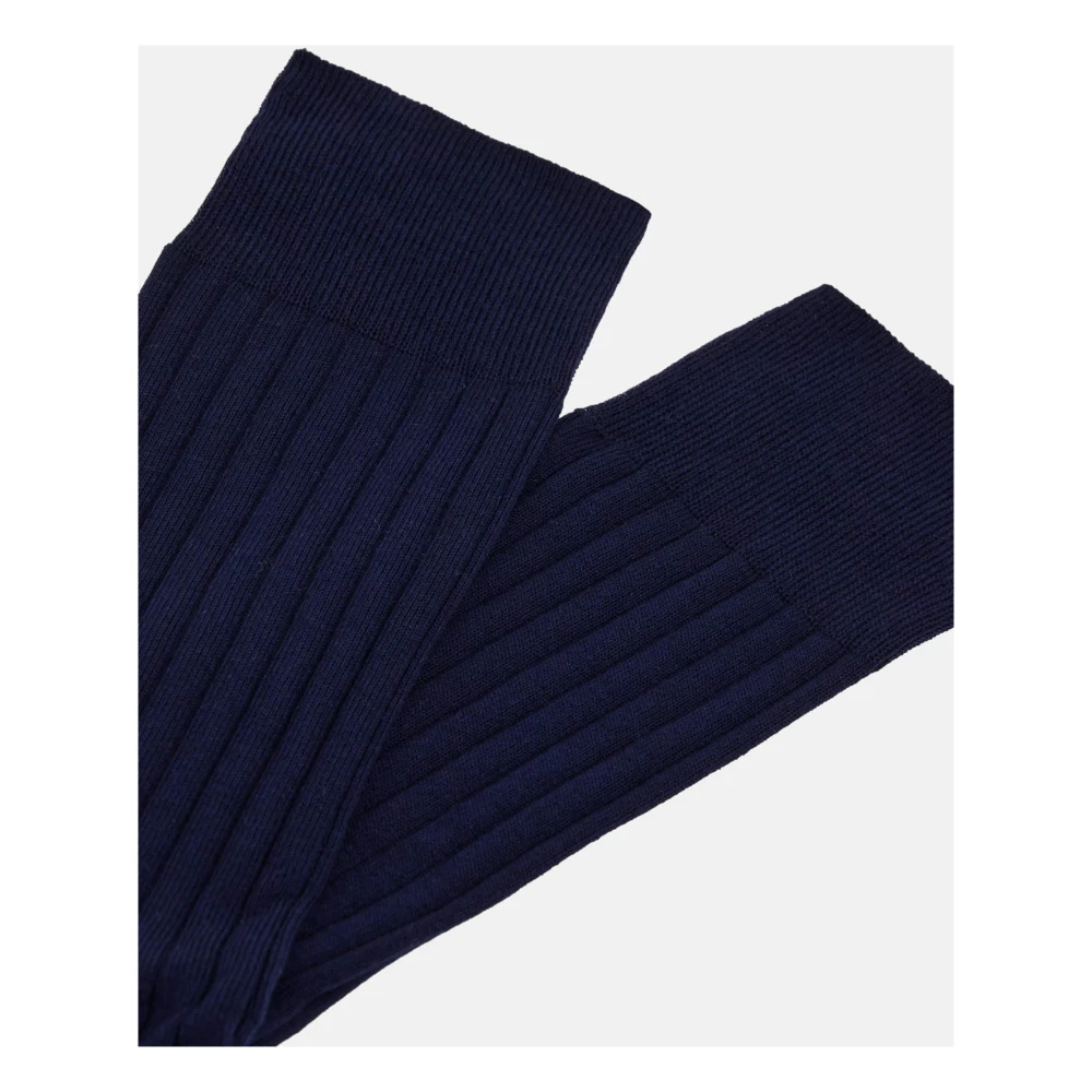 Boggi Milano Katoenen Lisle Sokken Blue Heren