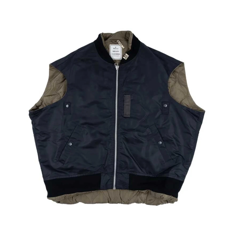 Mihara Yasuhiro Zwarte militaire stijl ritsvest Black Heren