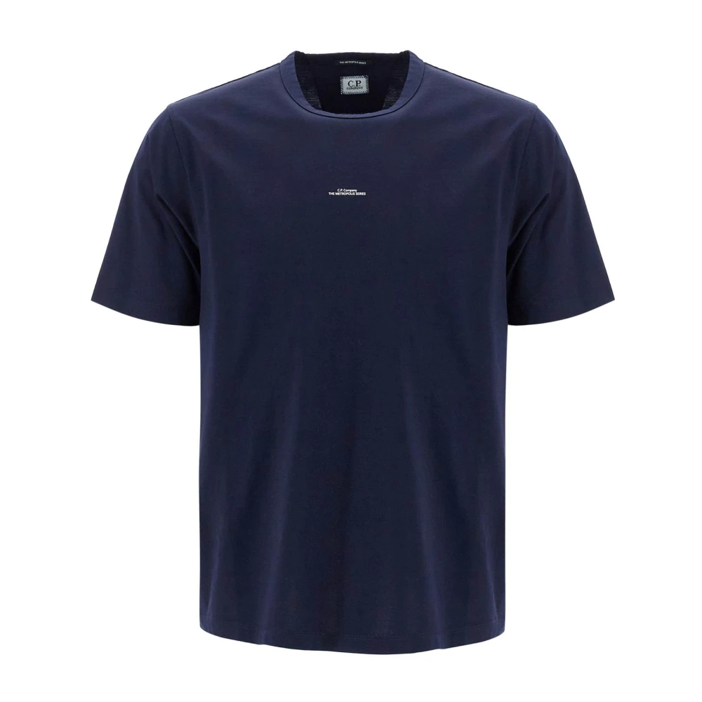 C.P. Company Glanzende Gemerceriseerde Jersey T-shirt Blue Heren