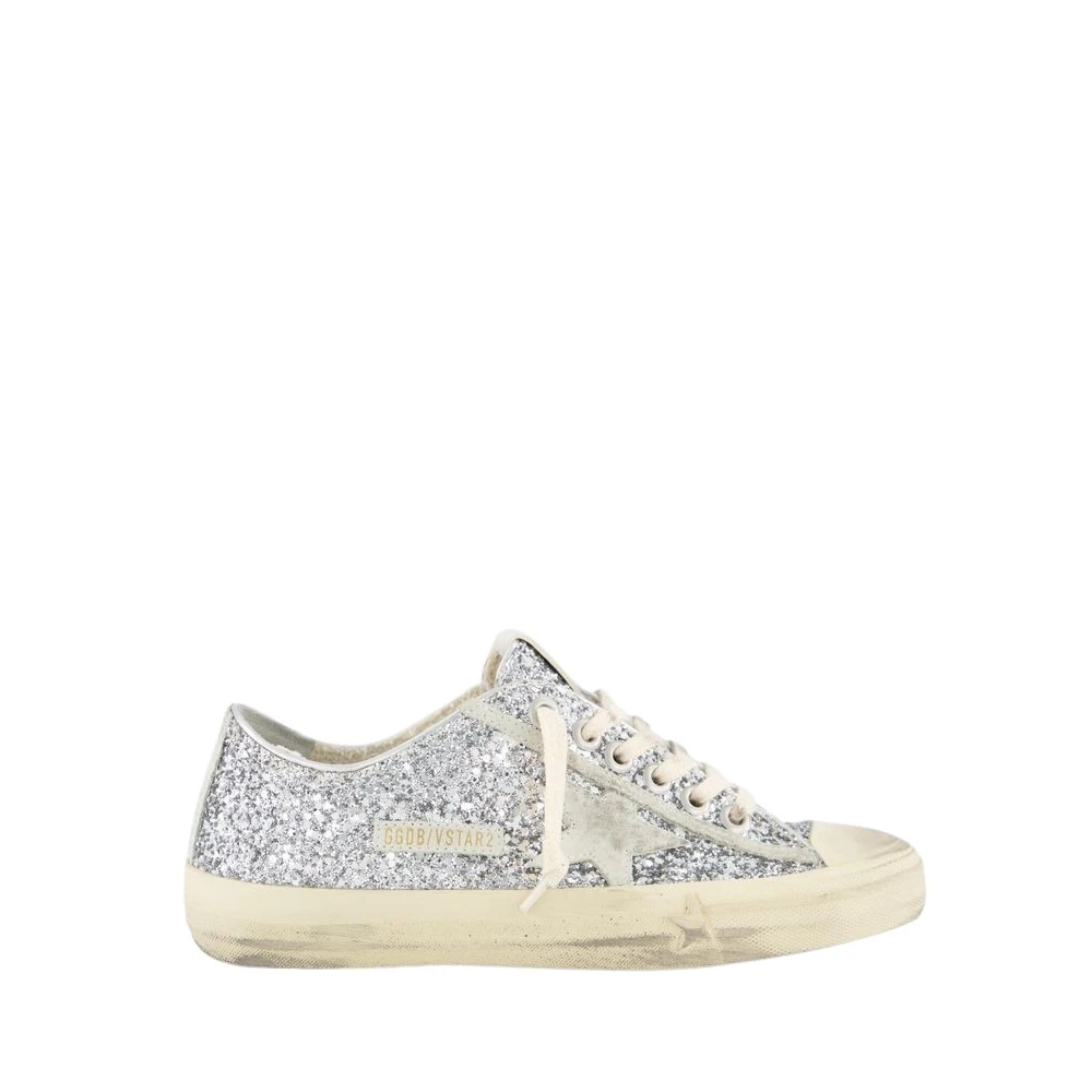 Golden Goose Metallic V-Star 2 Sneaker Dames Schoenen Grijs