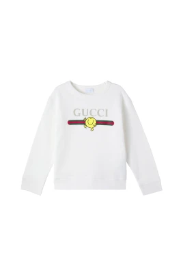 Bomulls Sweatshirt med Tryck