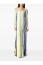 multicolore-manches-longues-robe-longue