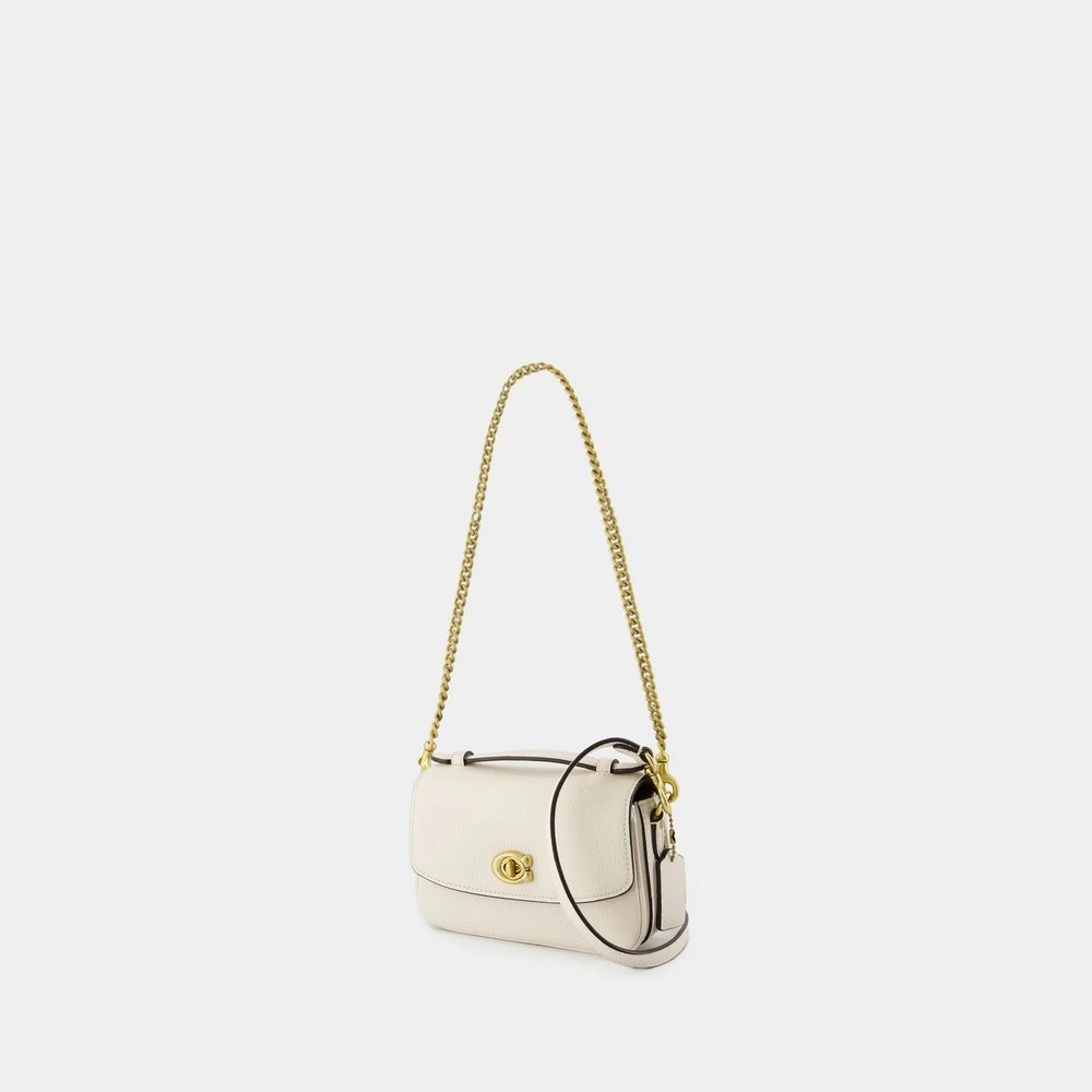 Coach Witte Leren Crossbody Tas Flap Sluiting White Dames