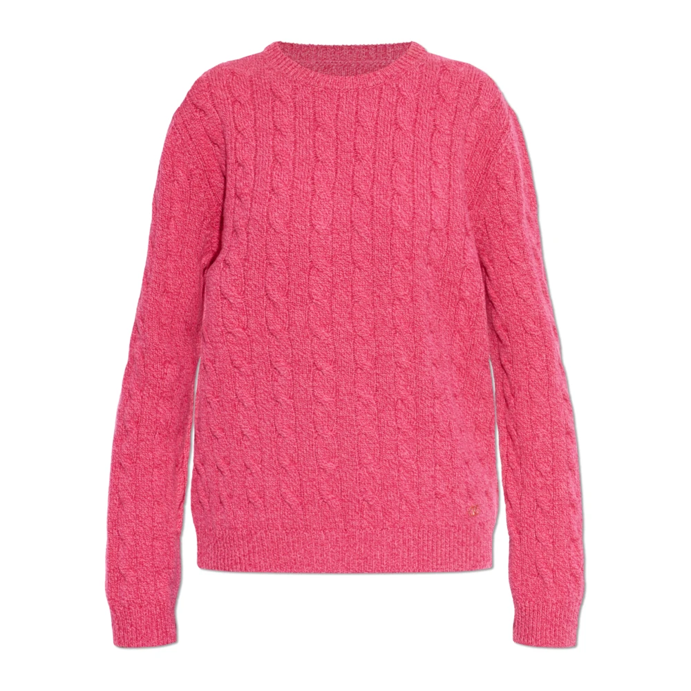 Valentino Garavani - Wollpullover Mit Dekorativem Strick - Knitwear - Damen - Rosa - M - Bild 4