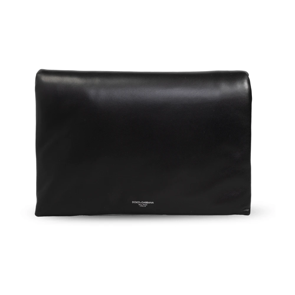 Dolce & Gabbana Leren schoudertas Black Heren
