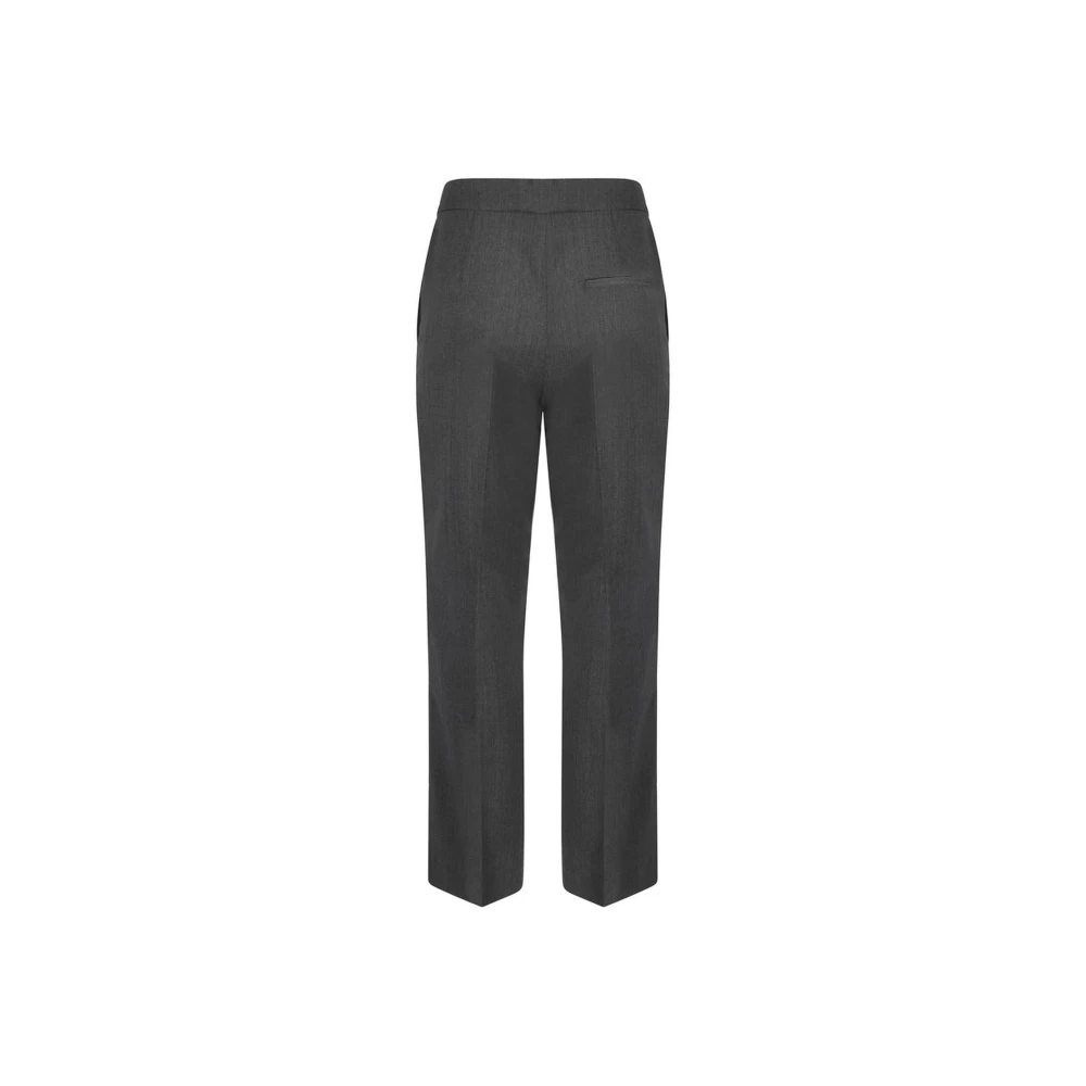 Loulou Studio Regular Fit Wollen Broek met Zakken Gray Dames