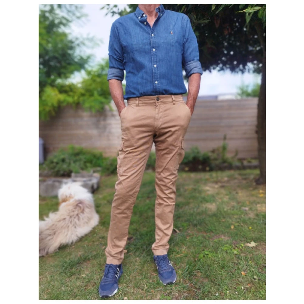 Mason's Extra Slim Cargo Broek Beige Heren