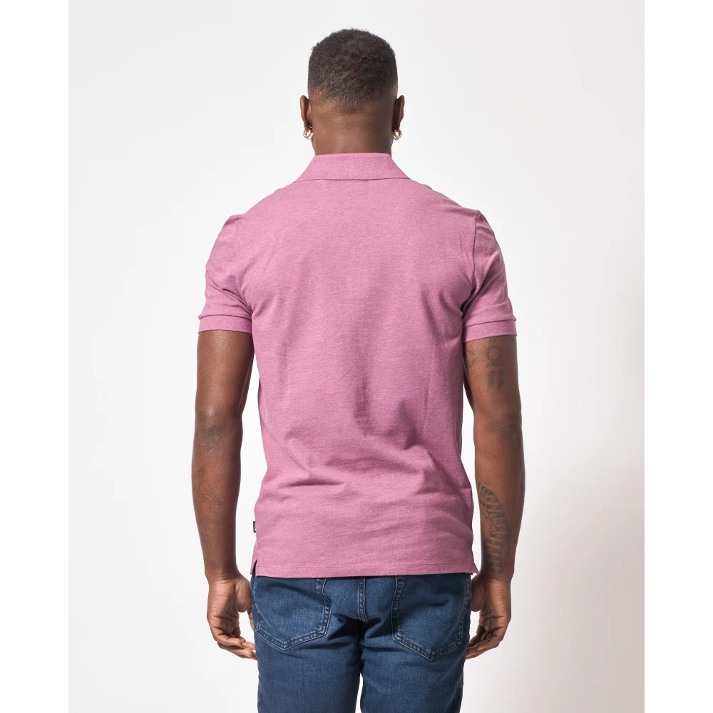 Hugo Boss Paarse Polo Shirt met Geborduurd Logo Purple Heren