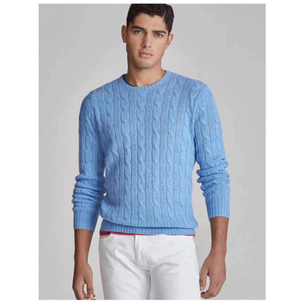 Polo Ralph Lauren Klassieke Italiaanse kasjmier trui Blue Heren