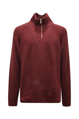 bordeaux-wool-blend-half-zip-sweater