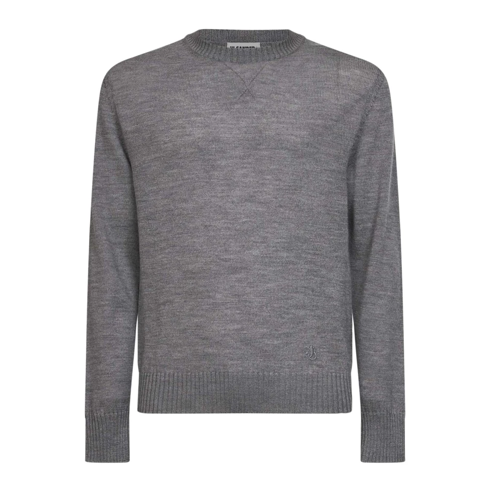 Jil Sander Men's Gray Virgin Wool Sweater