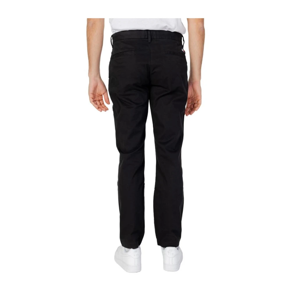 Tommy Jeans Katoenen Tapered Broek Lente Zomer Collectie Black Heren
