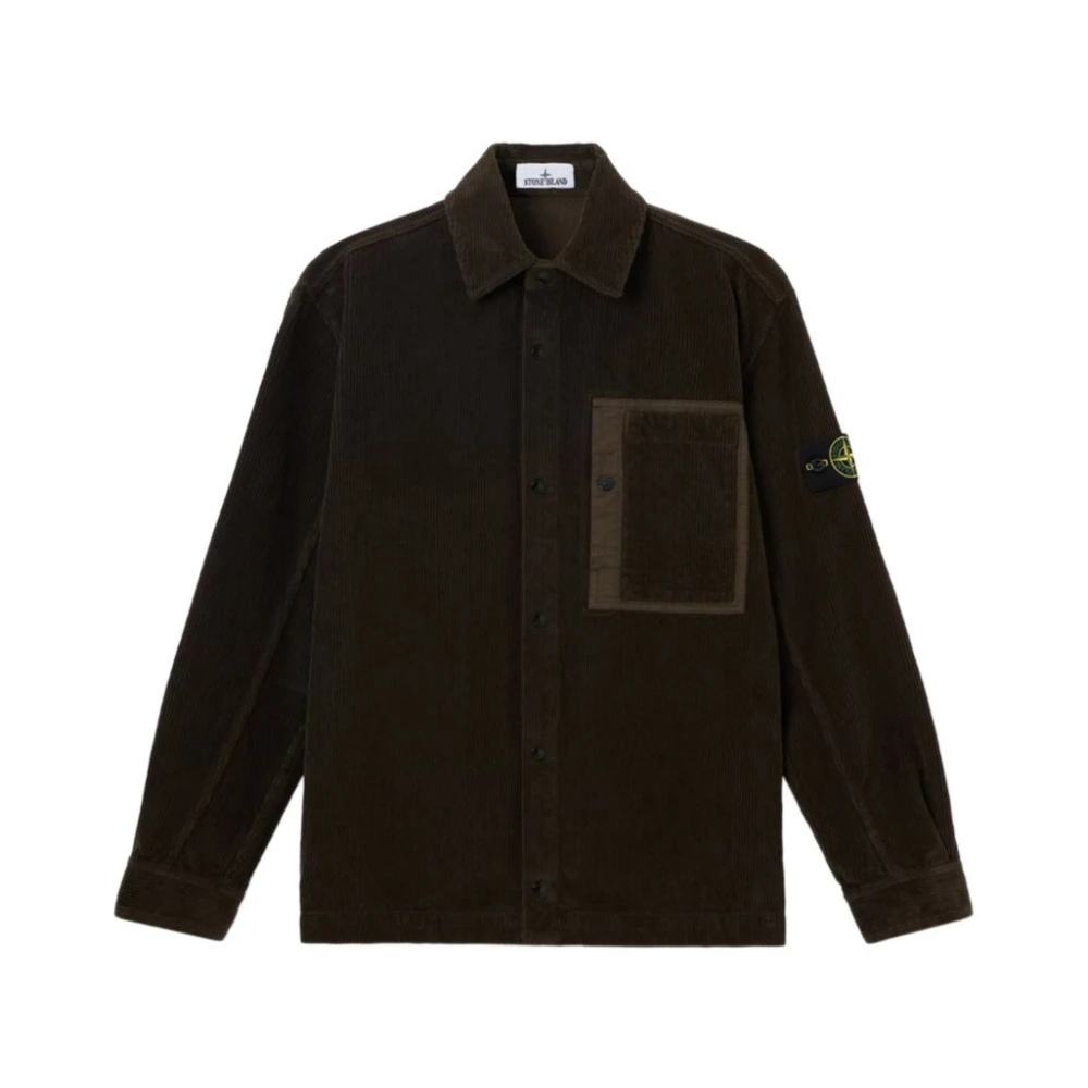 Stone Island , Casual Shirts, Male, Brown, M, Shirts
