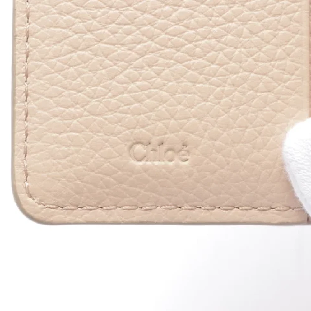 Chloé Pre-owned Leather wallets Beige Dames