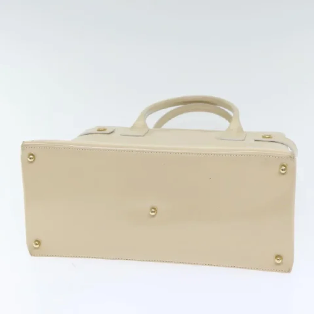 Gucci Vintage Pre-owned Leather handbags Beige Dames