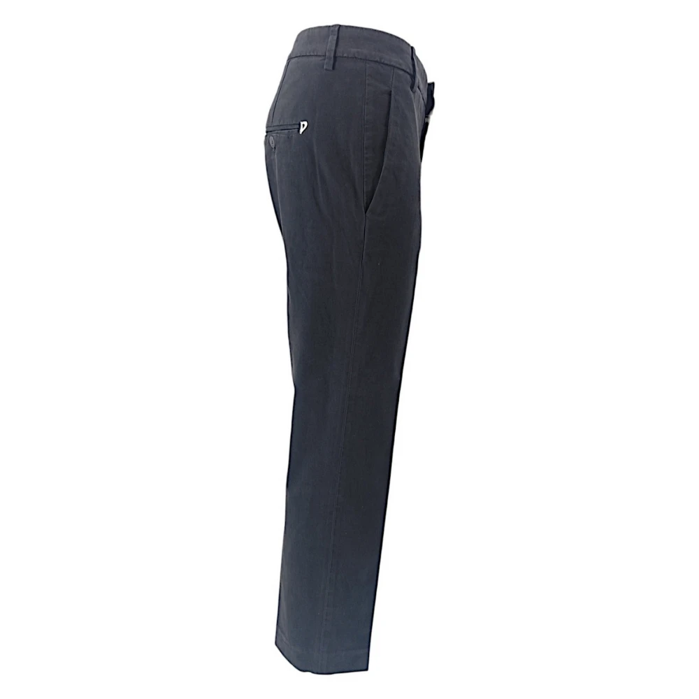 Dondup Zwarte Gabardine Broek voor Dames Black Dames