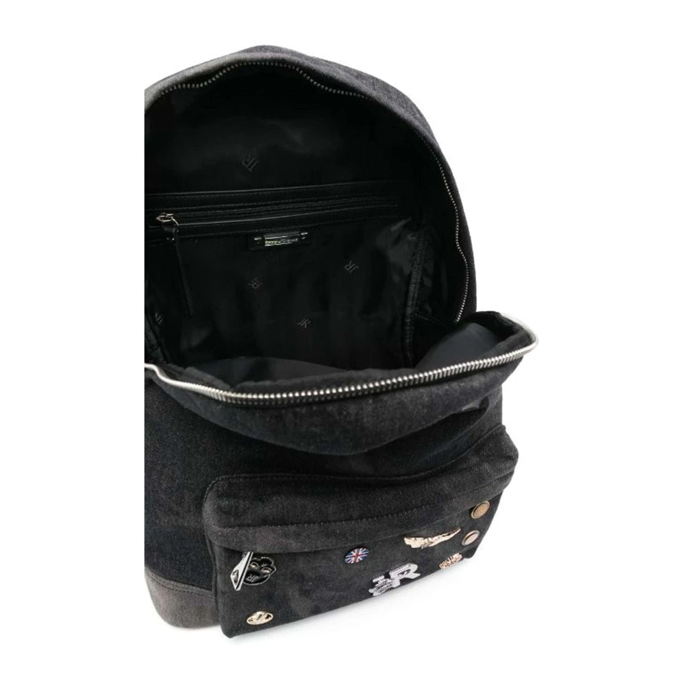 John Richmond Rugzak met print en logo Black Heren