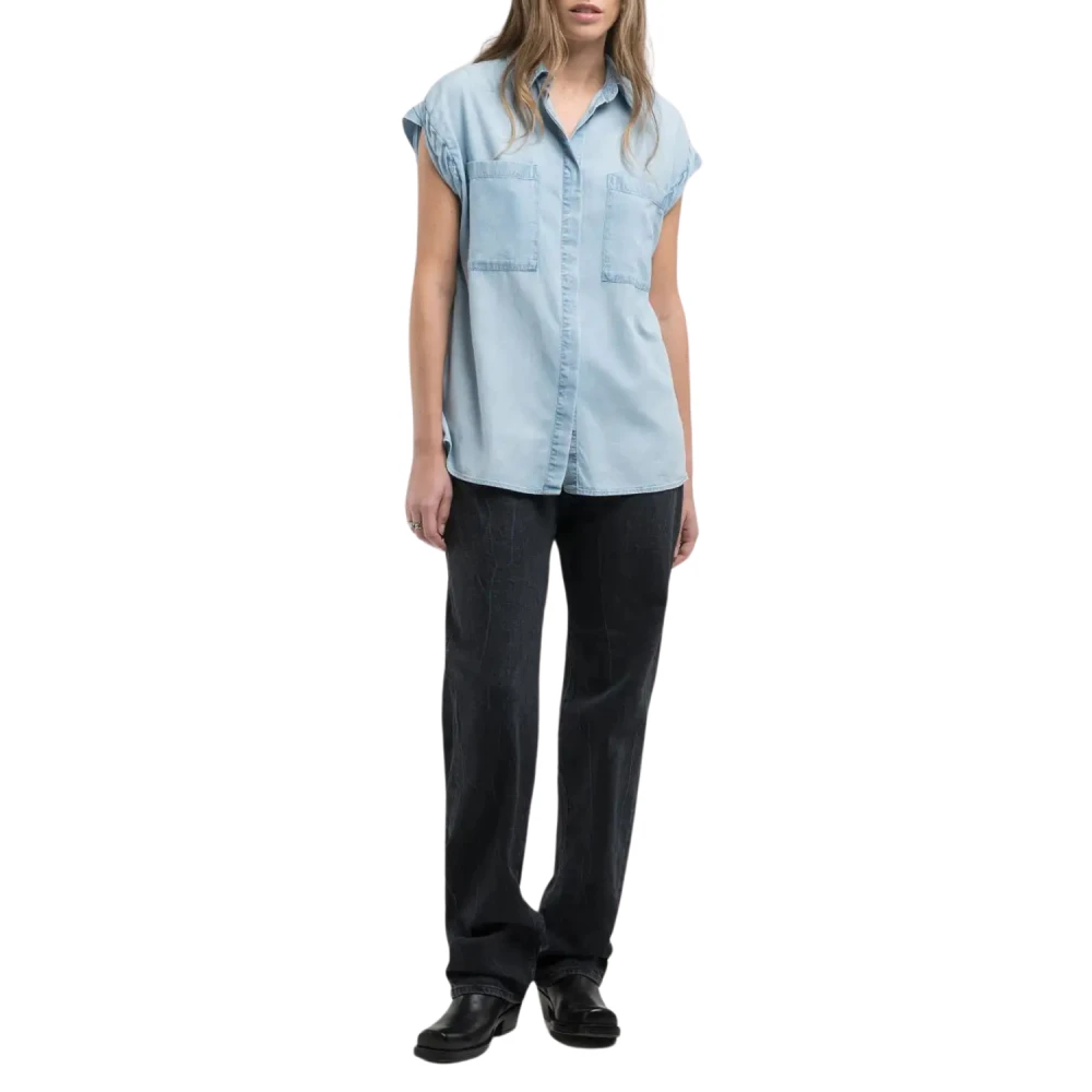 Replay Lichtblauw Overhemd Model W2191 Blue Dames