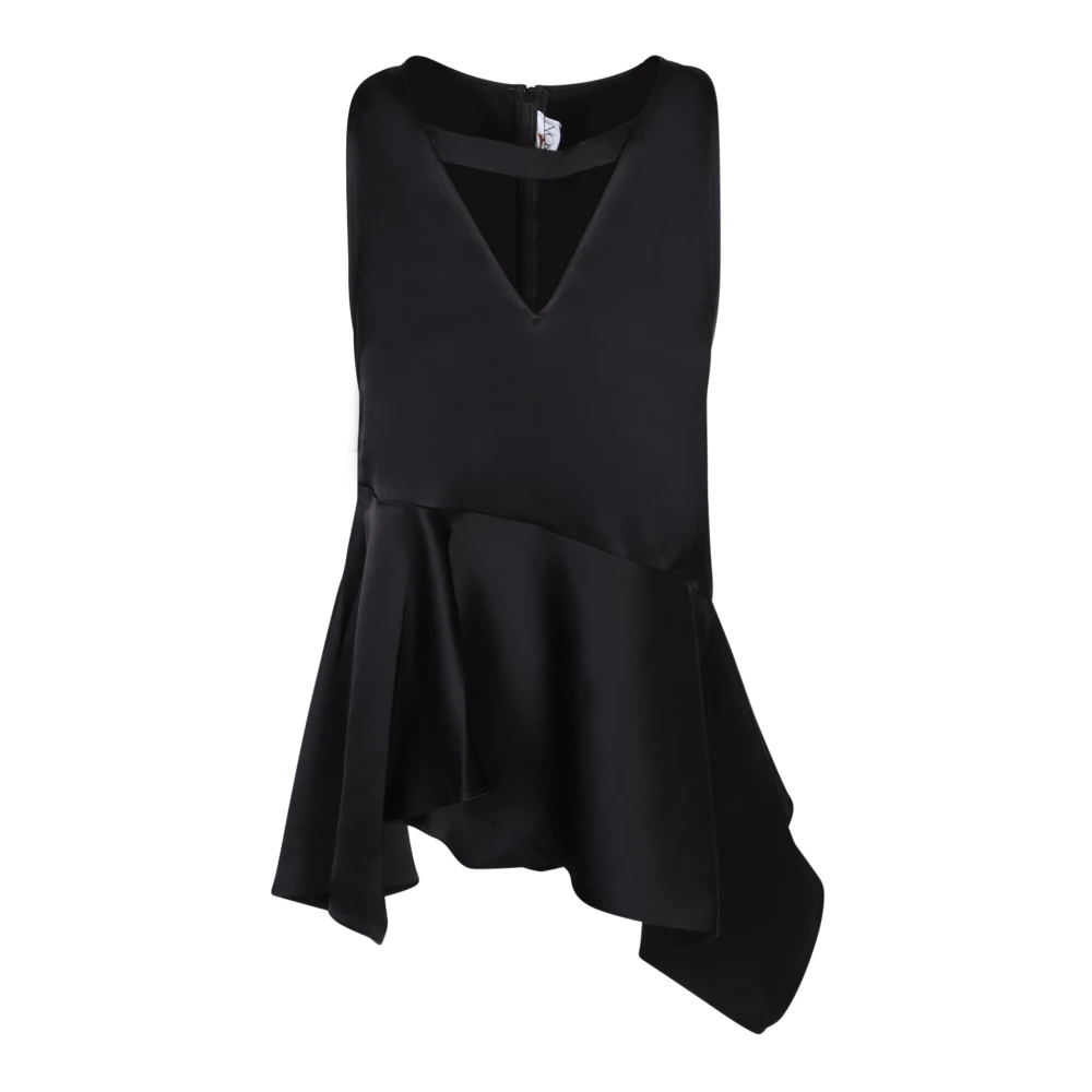 Jw Anderson Women's Black Satin Top