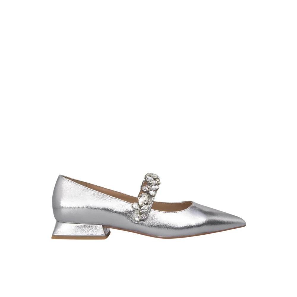 ALMA EN PENA Ballerinas med strassband Gray, Dam