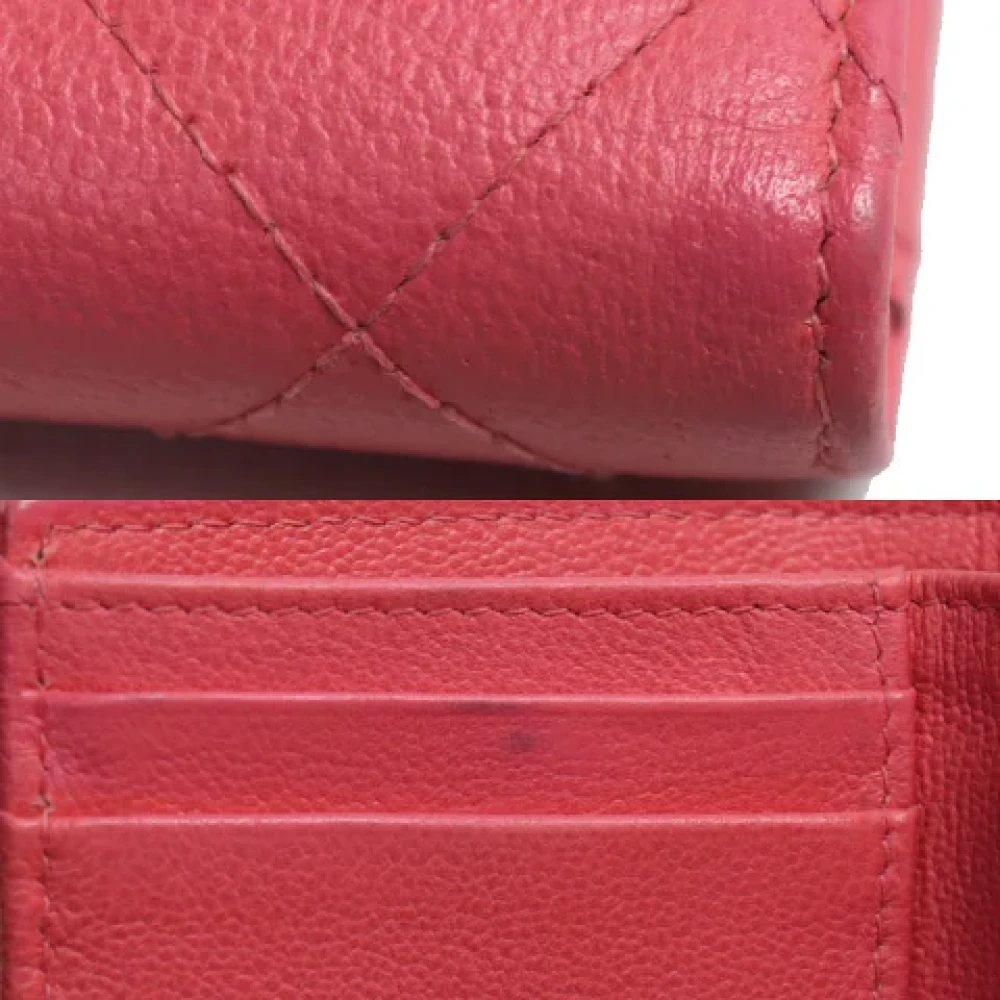 Chanel Vintage Pre-owned Leather wallets Pink Dames