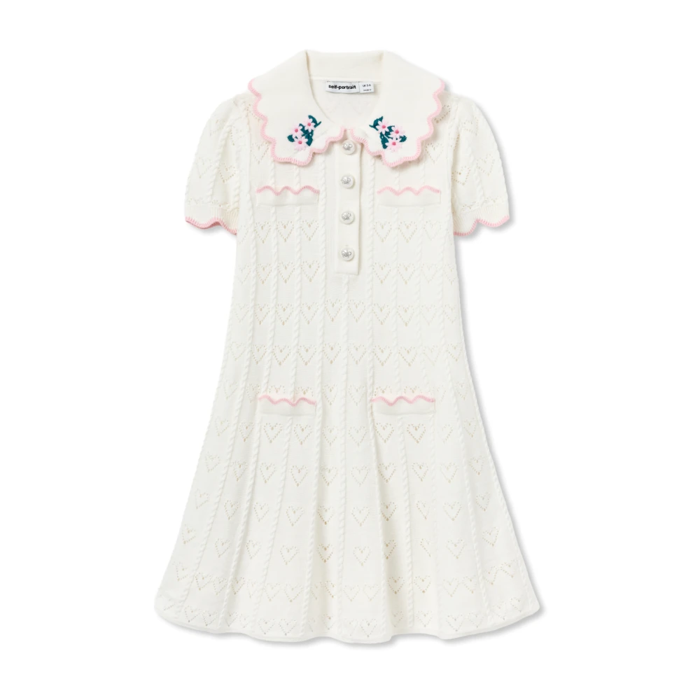 Self Portrait Beige Openwork Dress - Unisex - Dresses - 8 Y - Kids