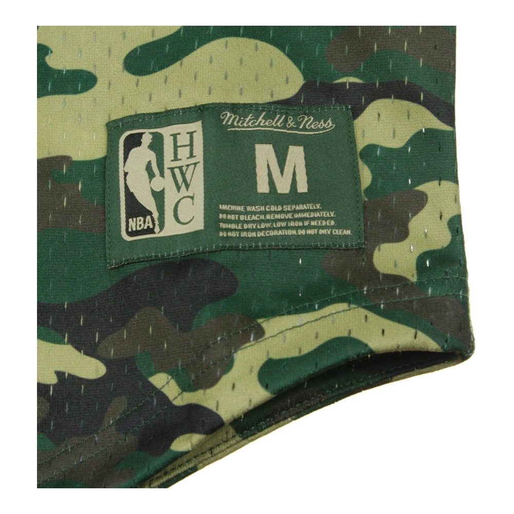 Mitchell & Ness NBA Camo V-neck Tee Jacket Green Heren