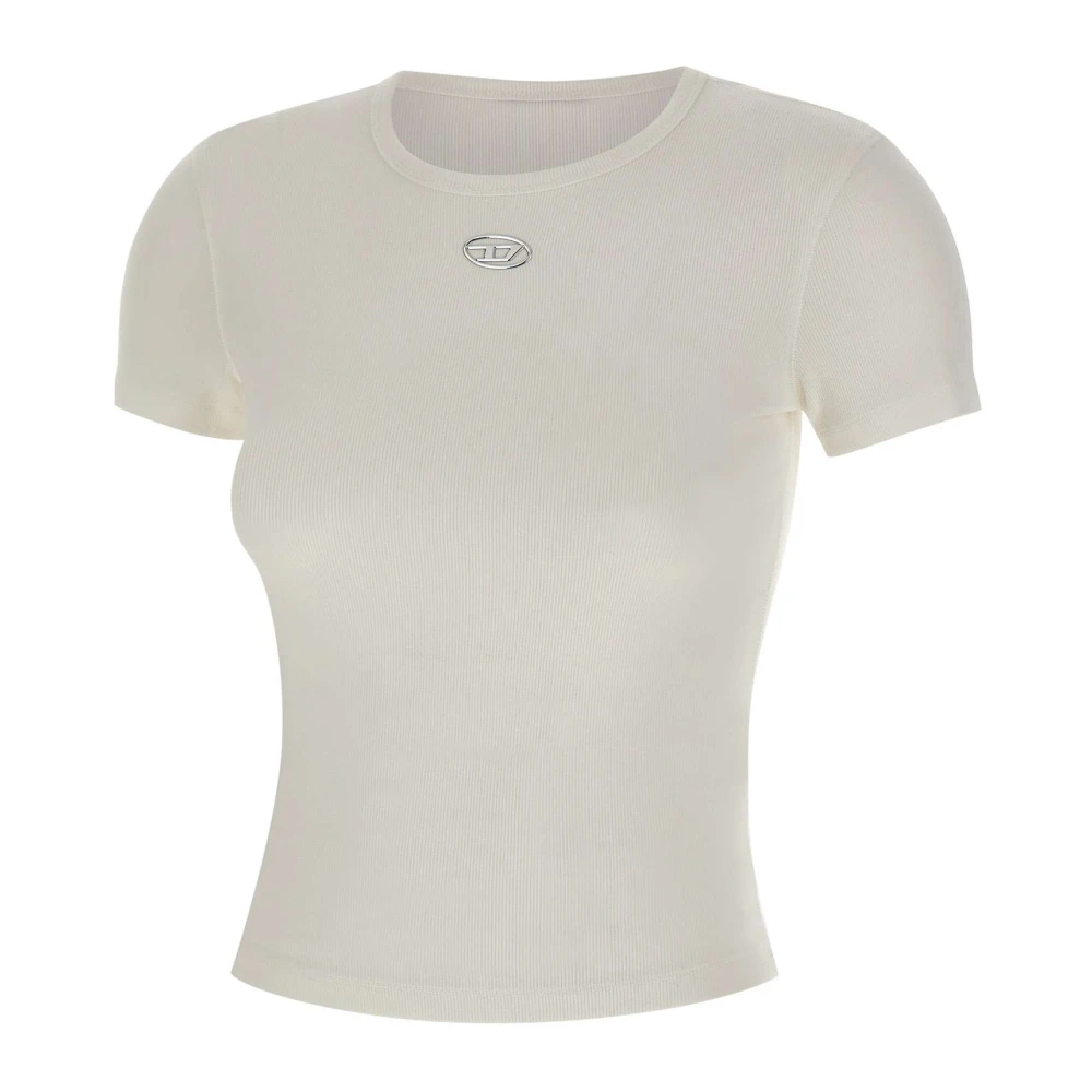 Diesel Women's White T-Shirts, Xs, T-Ele-Long-Od T-Shirt