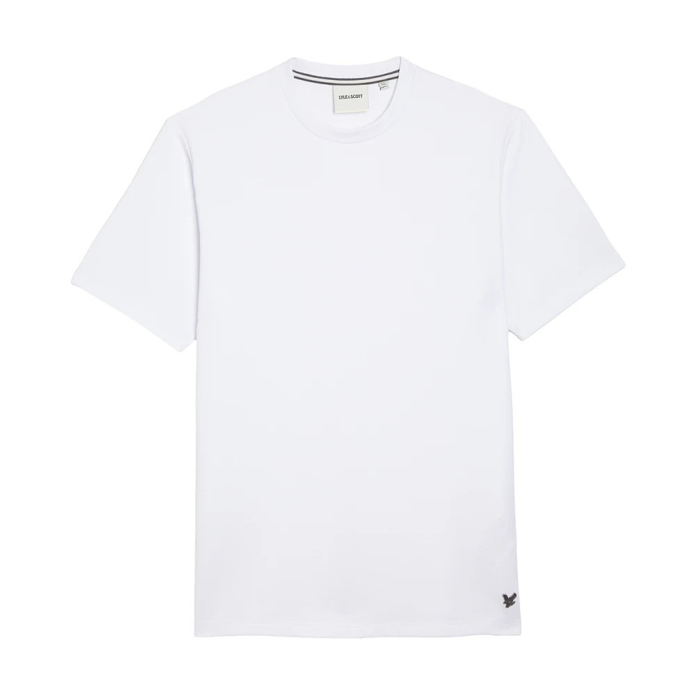 Lyle & Scott SS T-shirts Twill Texture Crewneck T-shirt White Heren