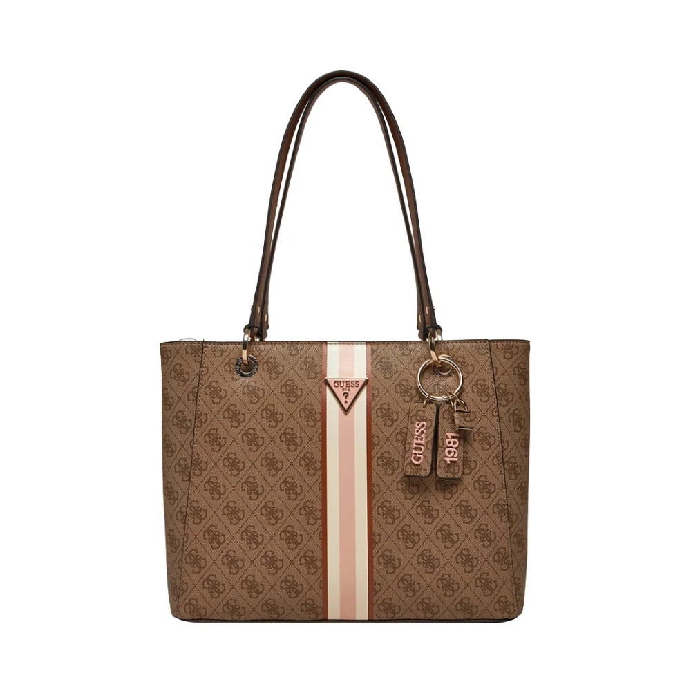Guess Beige Shopper Tas met Gouden Details Beige Dames