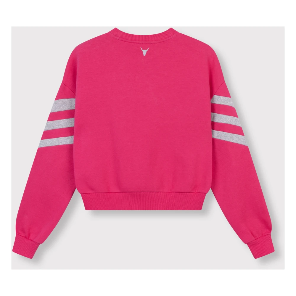 Alix The Label Geknoopte Cropped Sweater Pink Dames