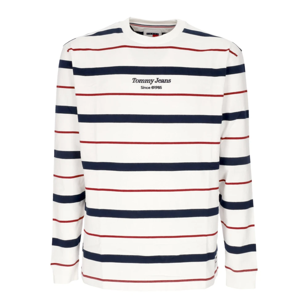Tommy Hilfiger Gestreept longsleeve T-shirt wit multi Multicolor Heren