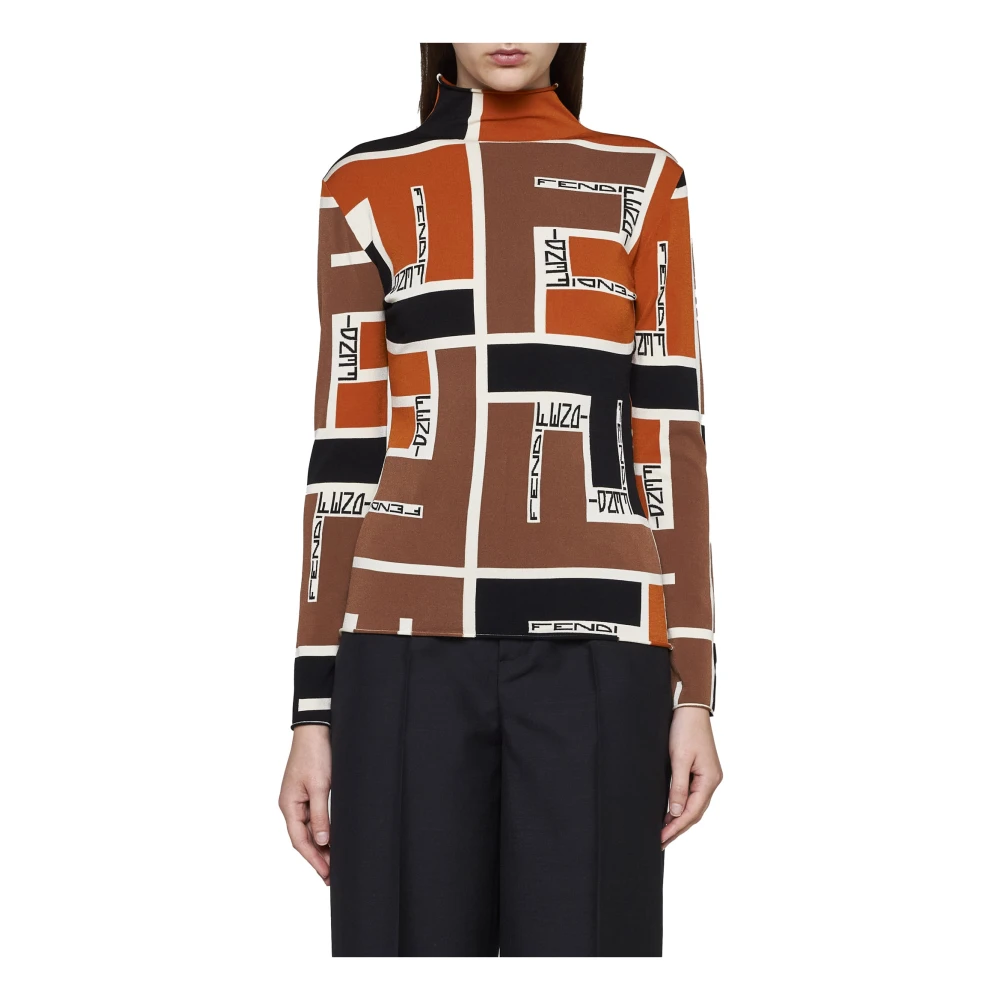 Fendi Stijlvolle Sweaters Collectie Multicolor Dames