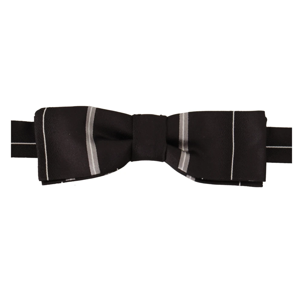 Dolce & Gabbana Men's Multicolor Bowties, One Size, Elegant Silk Bow Tie In Grey