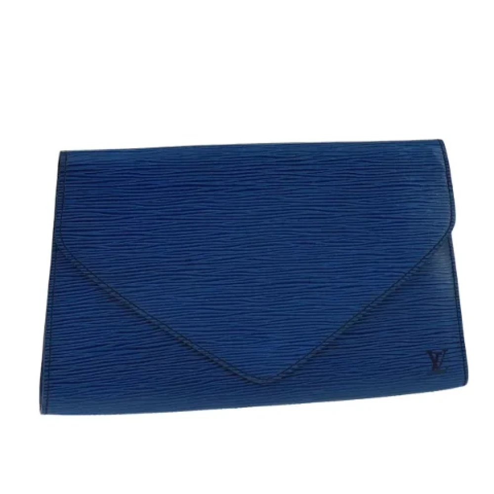 Louis Vuitton Vintage Pre-owned Leather clutches Blue Dames