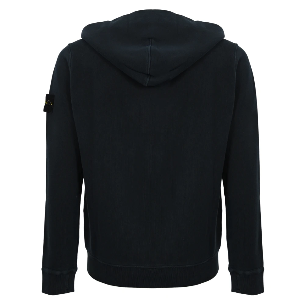 Stone Island Blauwe Katoenen Hoodie Blue Heren