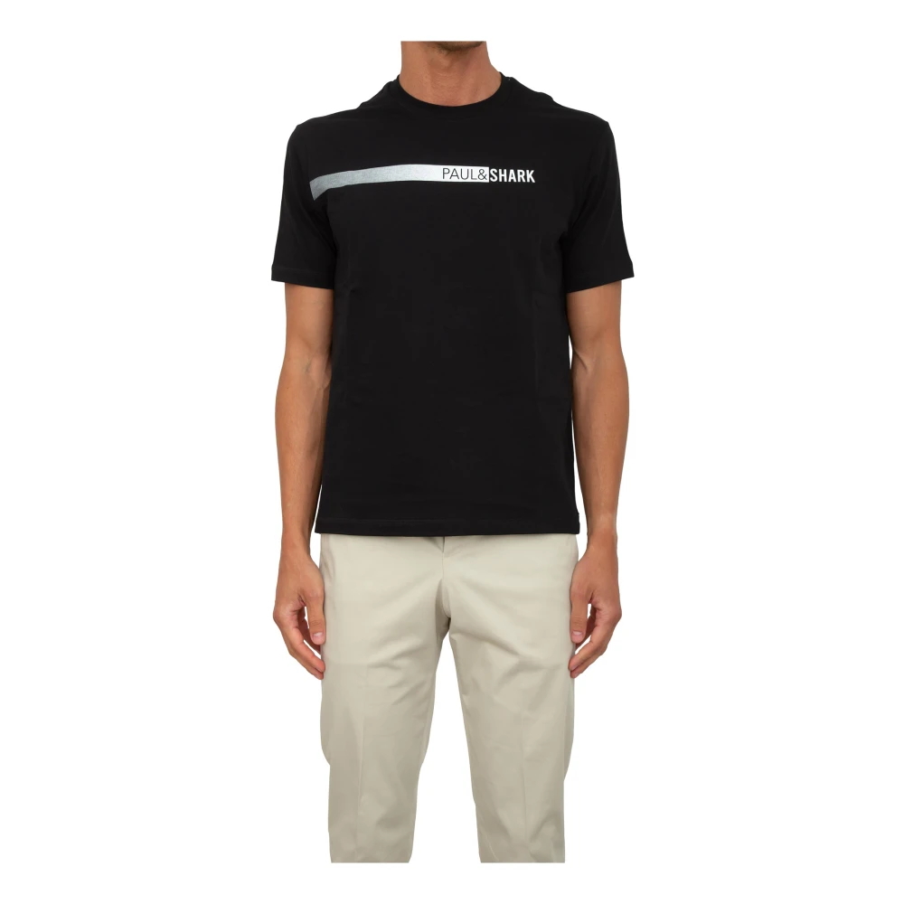 Paul & Shark Men's Black T-Shirts, Xl, Cotton T-Shirt