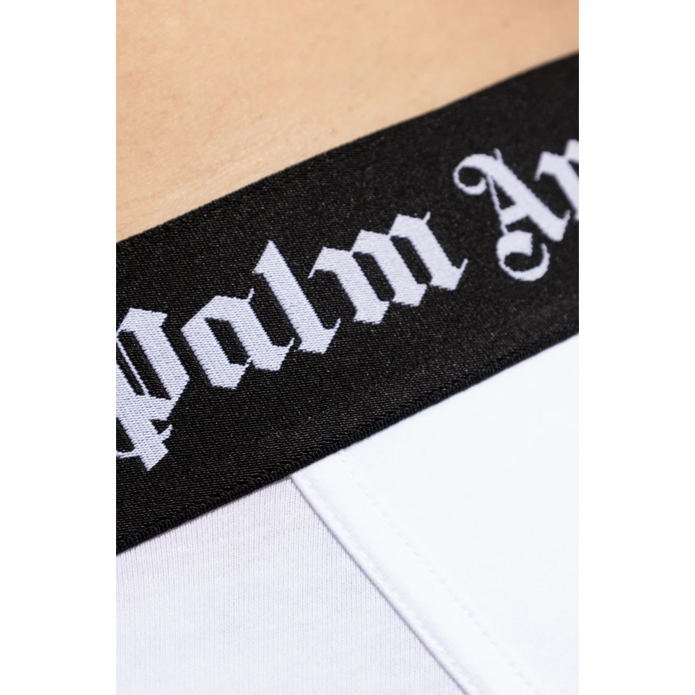 Palm Angels Twee-pack boxers met logo White Heren